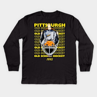 Pittsburgh Penguins Ken Wregget Mask Kids Long Sleeve T-Shirt